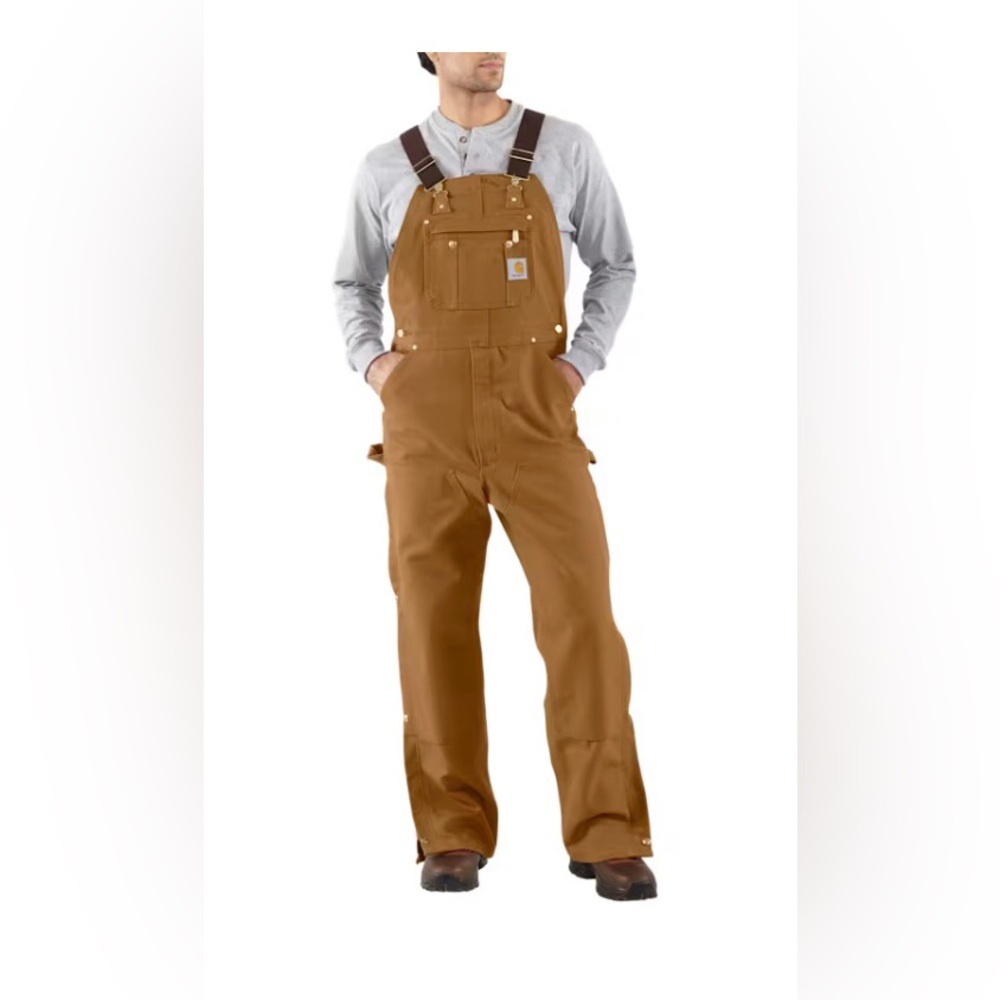 Carhartt Tan Work Duck Bib Overalls